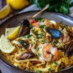 Paella aux fruits de mer