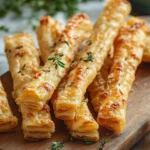Pailles au Cheddar Feuilletées – Recette Facile et Croustillante