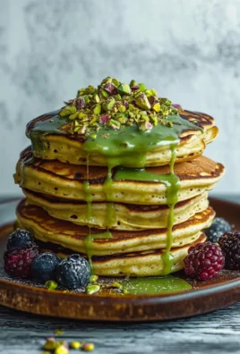 Pancakes à la pistache, matcha et chocolat