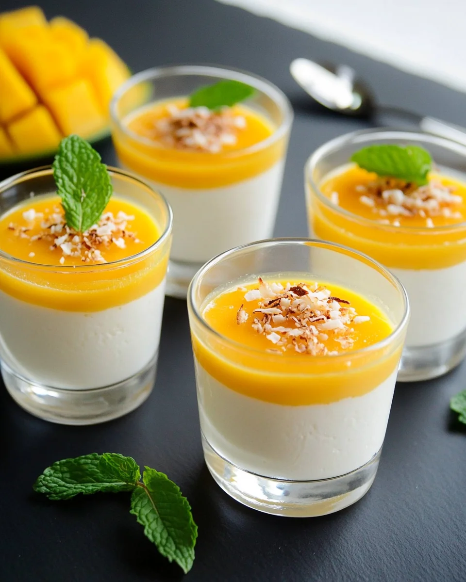Panna Cotta mangue coco : la recette facile, et sans gélatine