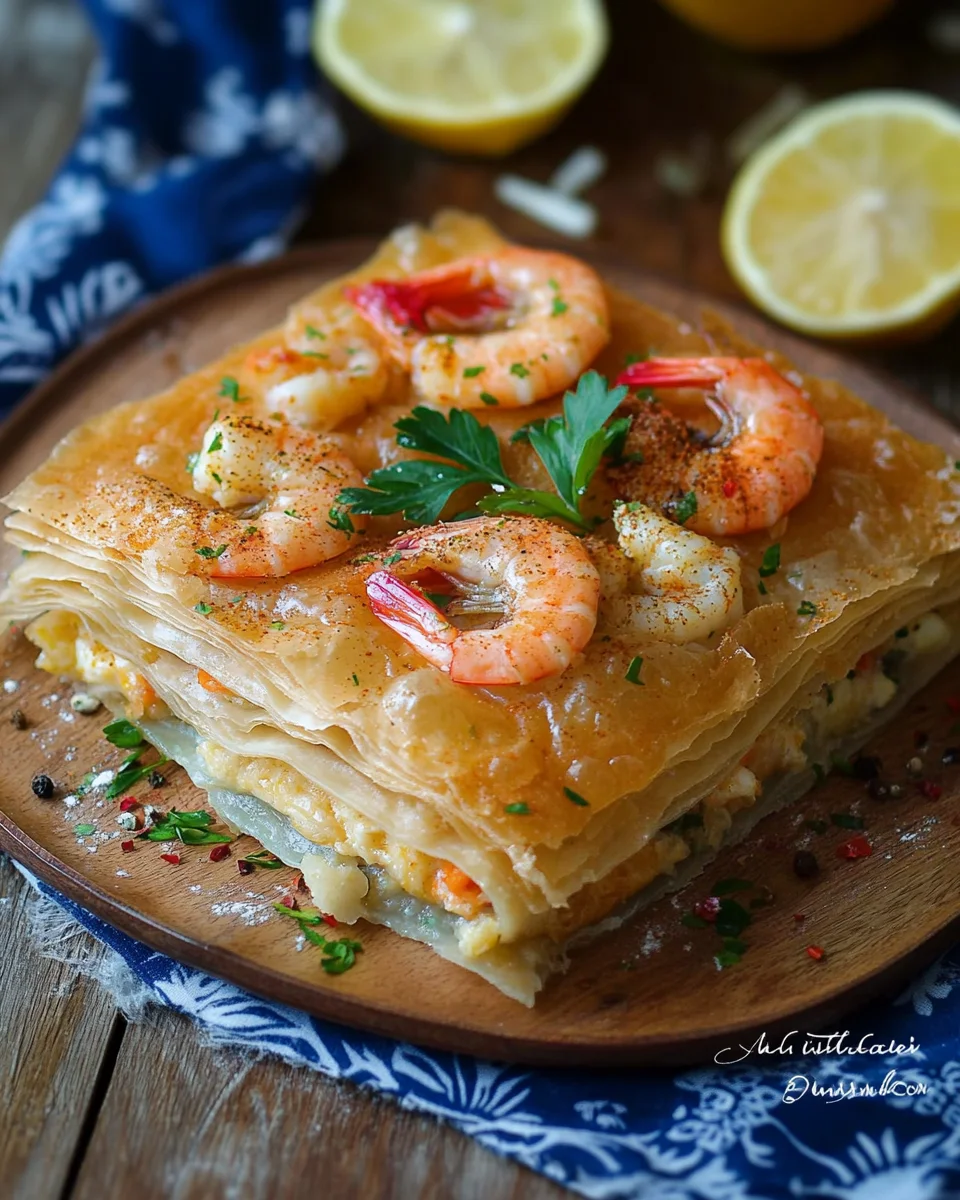 Pastilla au poisson et aux fruits de mer