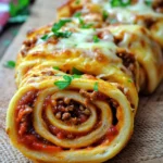 Pizza roulée à la viande hachée