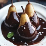 Poires pochées au chocolat