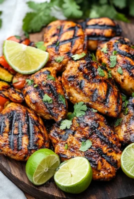 Poulet Grillé Juteux Mariné à la Tequila et au Citron Vert