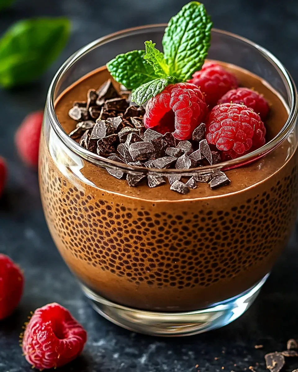Pudding au Chia et au Chocolat Riche en Protéines