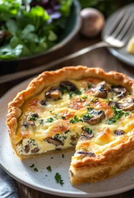 Quiche au Poulet, Champignons et Fromage