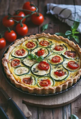Quiche courgette et tomate cerise
