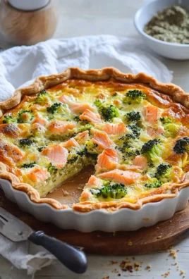 Quiche Protéinée au Saumon et Brocoli