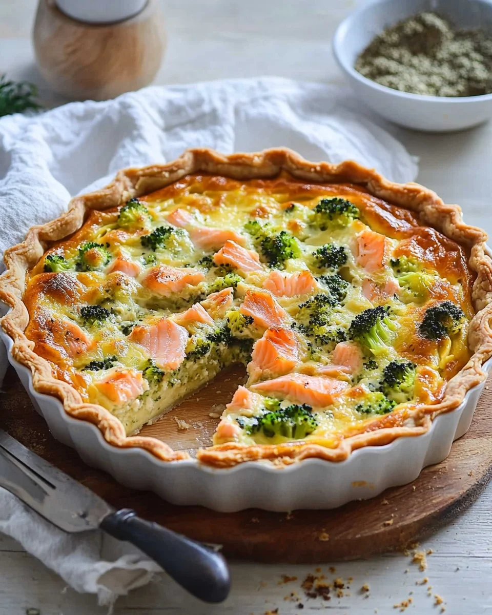 Quiche Protéinée au Saumon et Brocoli