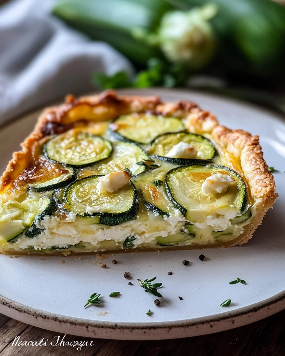 Quiche SANS pâte aux courgettes et au fromage de chèvre