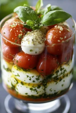 Recette de Verrine de Tomate, Mozzarella y Albahaca