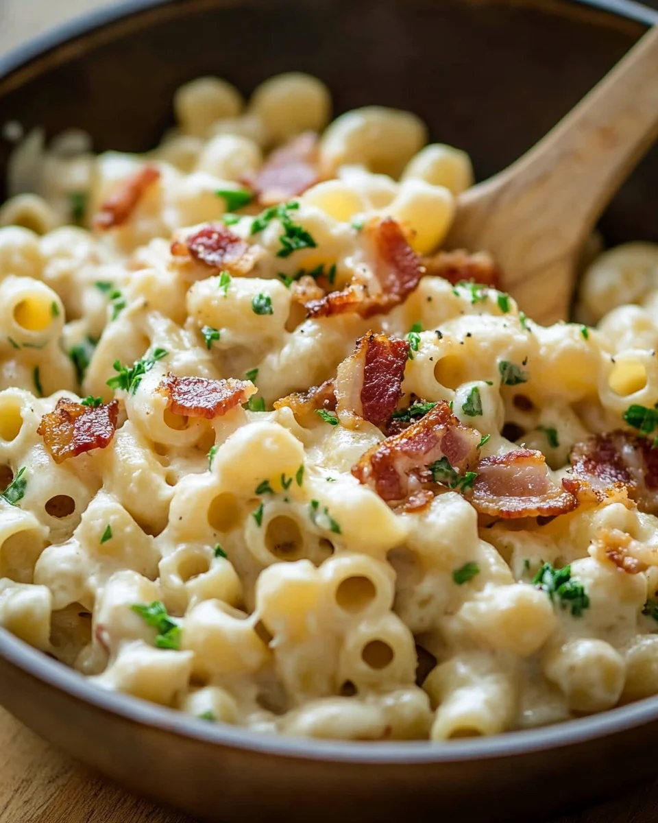 Recette Facile de Pâtes Ditalini au Bacon Croustillant