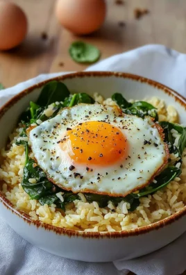 Riz Sauté Aux Épinards Et Oeuf