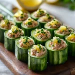 Roulés de concombre farcis au thon