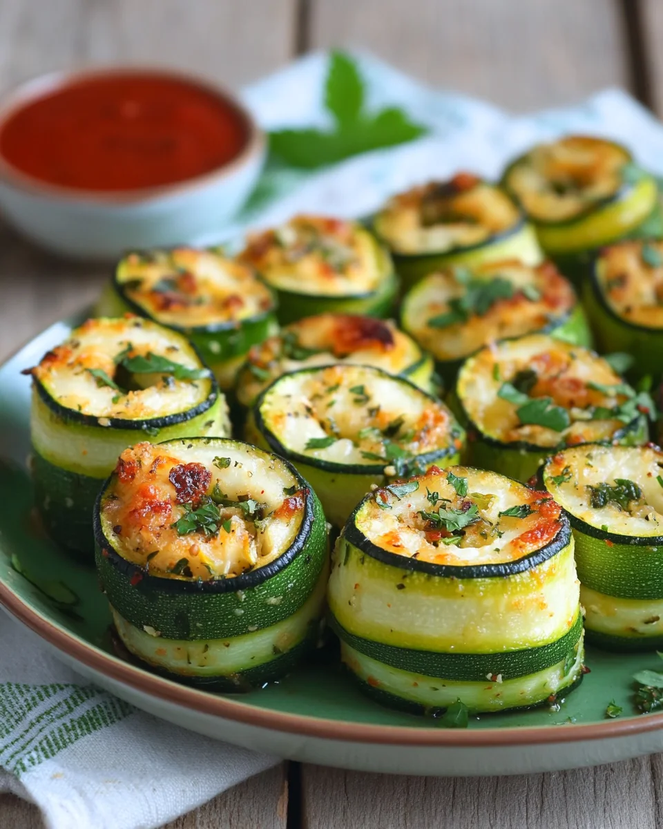 Roulés de courgettes à la poêle