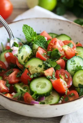 Salade concombre et tomates à l’orientale