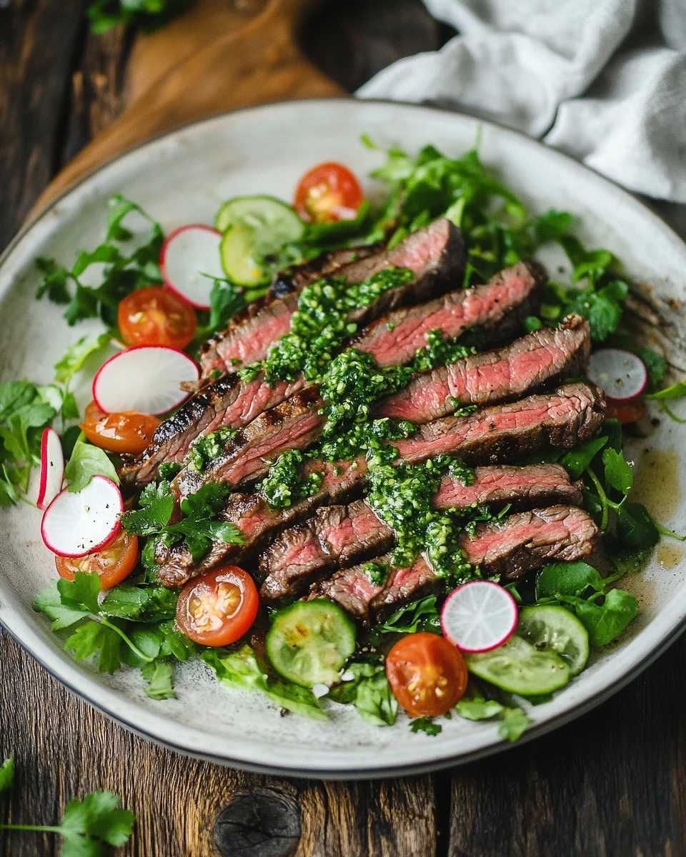 Salade de bœuf grillé et gremolata
