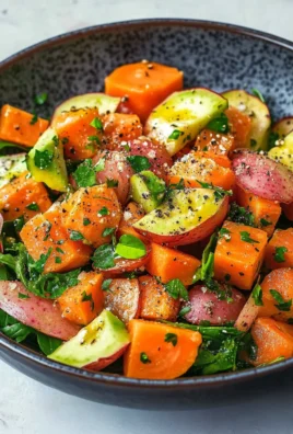 Salade de carottes cuites, betterave et avocat