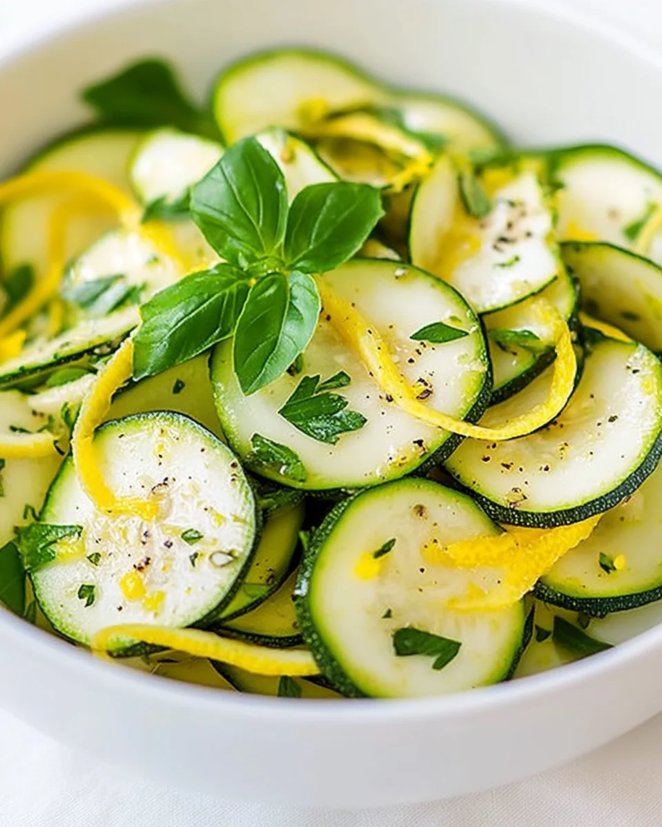 salade de courgettes citronnées