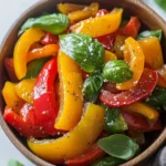 Salade de poivrons rôtis au basilic