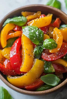 Salade de poivrons rôtis au basilic