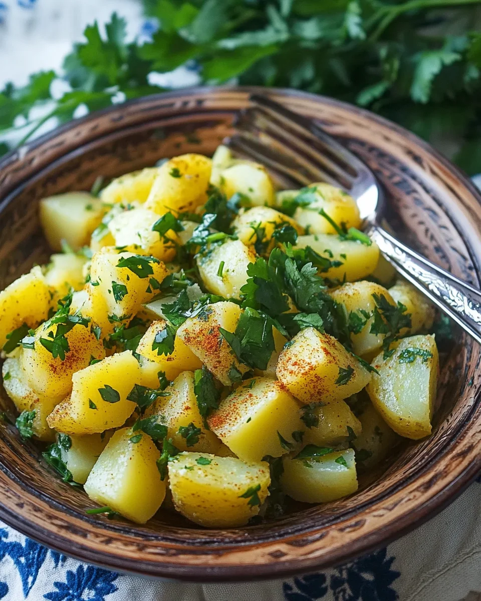 Salade de pommes de terre à la marocaine