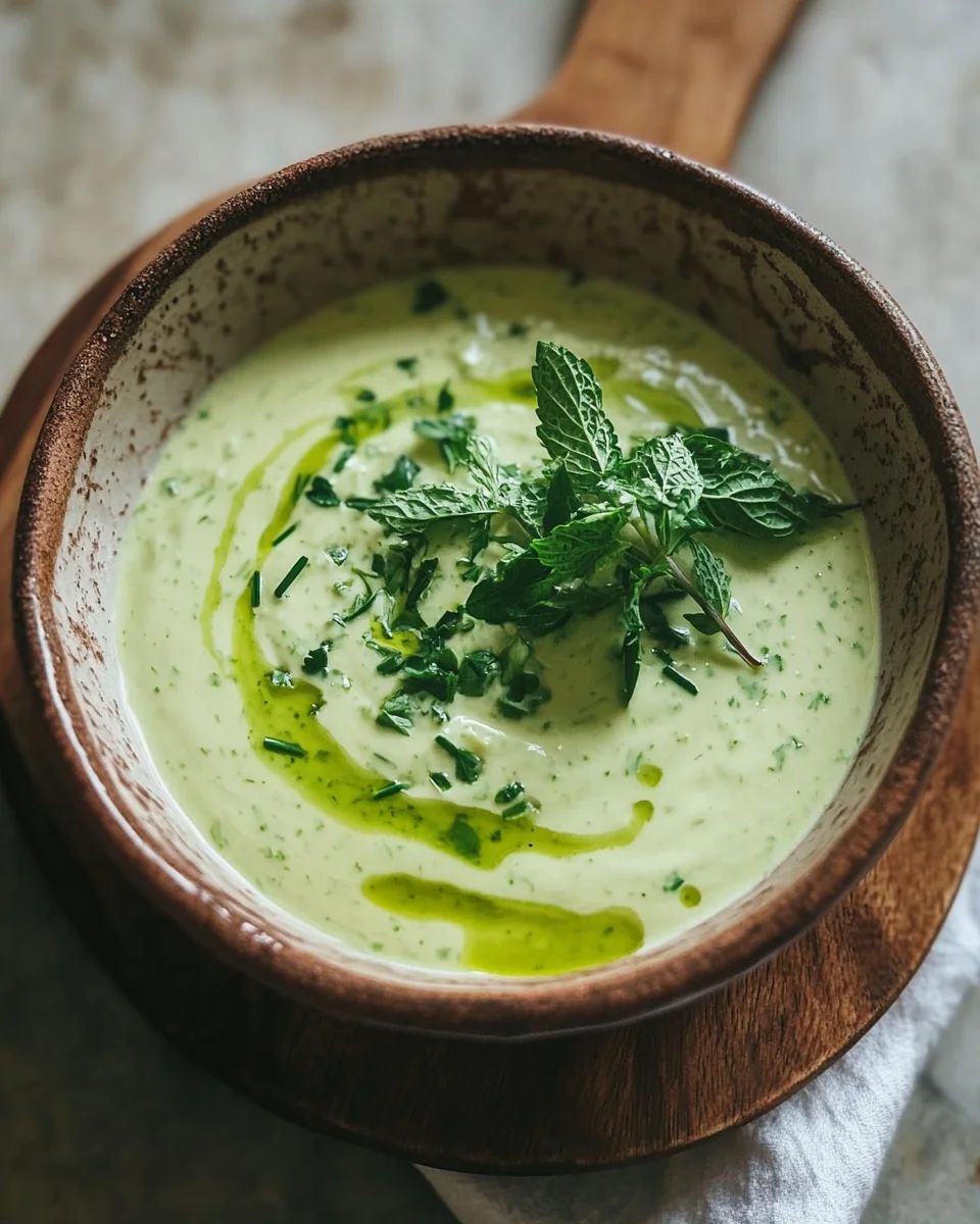 Sauce yaourt aux herbes {persil plat, menthe, ciboulette}