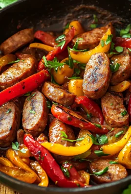 Saucisses aux Poivrons – Recette Facile et Savoureuse
