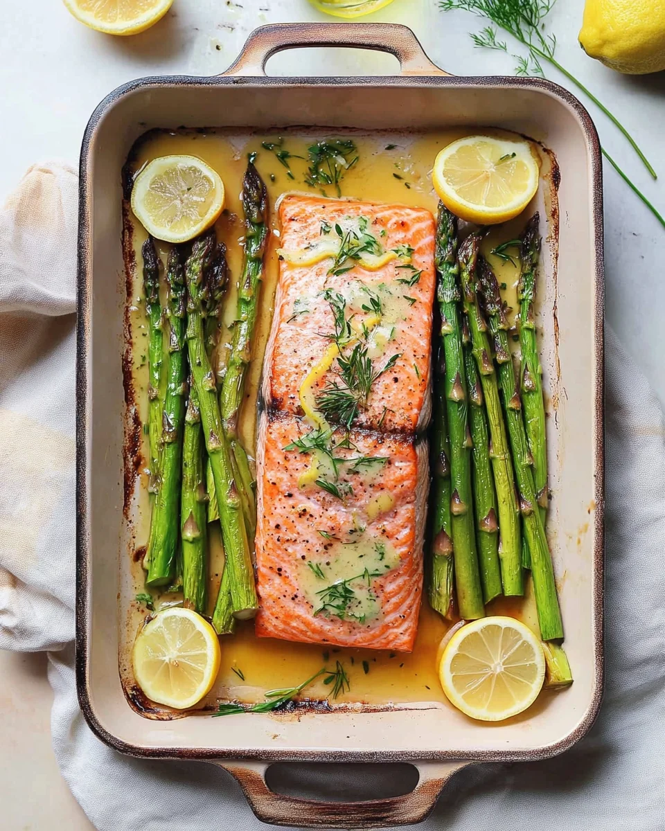 Saumon et Asperges au Four (Recette Facile en 20 Minutes)