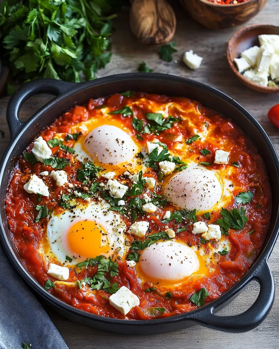 Shakshuka (Œufs Pochés, Tomates et Feta)