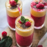 Smoothie banane et framboises