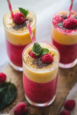 Smoothie banane et framboises