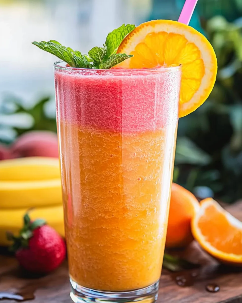 Smoothie Soleil à l'Orange et à la Pastèque
