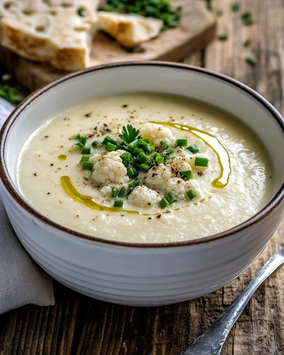 soupe de chou-fleur et roquefort