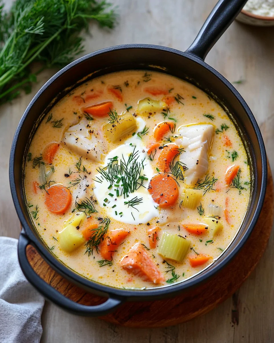 Soupe de poisson suédoise (Fisksoppa)