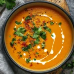 Soupe Épicée aux Carottes et aux Lentilles Corail