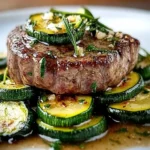 Steak Parfait au Beurre à l'Ail et aux Courgettes