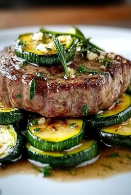 Steak Parfait au Beurre à l'Ail et aux Courgettes