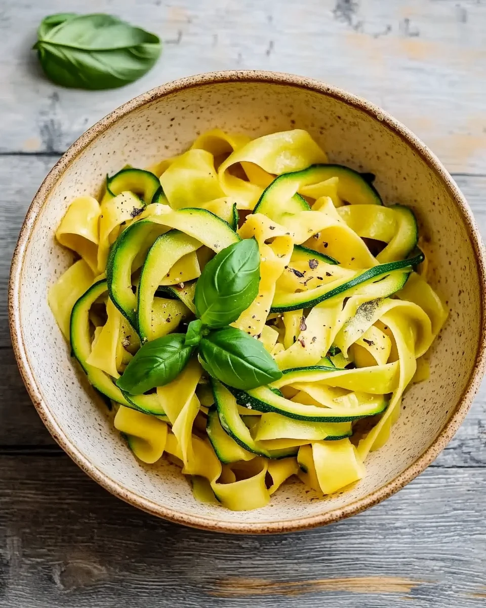 Tagliatelles aux tagliatelles de courgette
