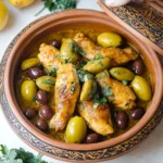 Tajine de poulet mqualli aux olives et citron confit