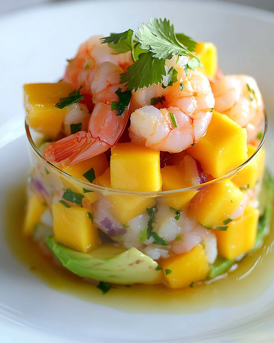 Tartar de Mango, Camarones y Aguacate