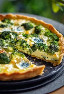 tarte au brocoli et au roquefort