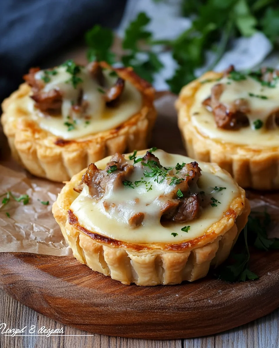 Tartelettes à la viande de veau et la béchamel