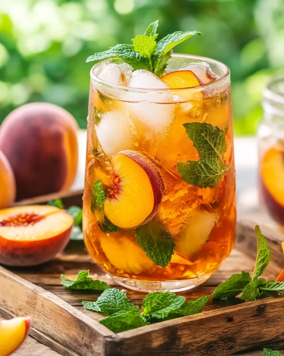 Thé glacé pêche-menthe : la recette maison ultra rafraîchissante de l’été
