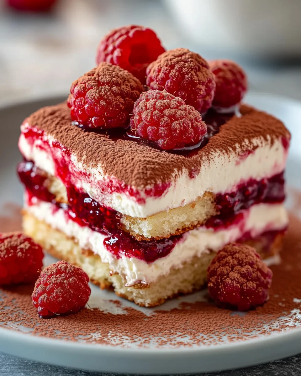 Tiramisu aux Framboises – Recette Facile, Crémeuse et Gourmande