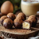 Truffes au Chocolat Noir et au Lait de Poule (Eggnog)